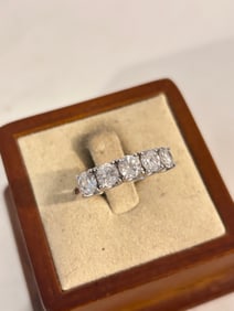 Vintage Sterling Silver CZ Ring Sz 9