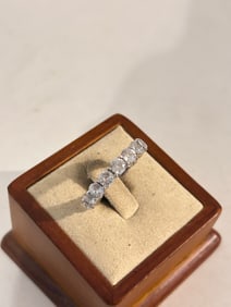 Vintage Sterling Silver CZ  Vietnam Ring Sz 9