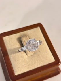Vintage Sterling Silver CZ  Vietnam Ring Sz 9