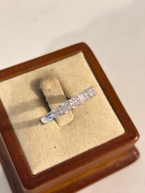 Vintage Sterling Silver CZ Ring Sz 10