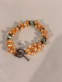 Vintage  Sterling Silver Swarovski Crystal Bracelet 7"
