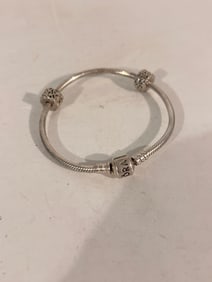 Vintage  Pandora Sterling Silver Bracelet 7"