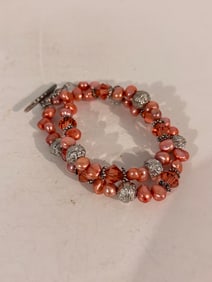 Vintage  Sterling Silver Swarovski Crystal Bracelet 7"