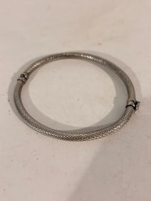 Vintage  Sterling Silver Thailand hinged Bracelet 7"