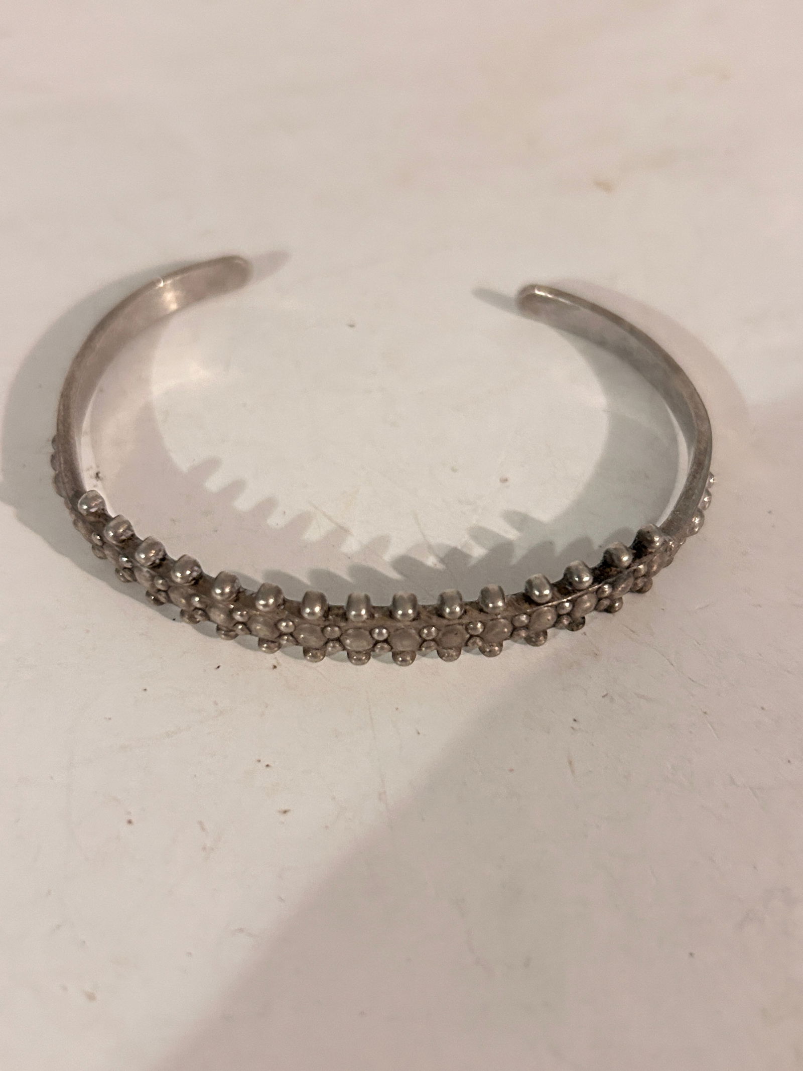 Vintage  Sterling Silver Navajo cuff Bracelet 6" (1 of 4)