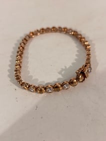 Vintage  Sterling Silver CZ Vietnam Bracelet 7"