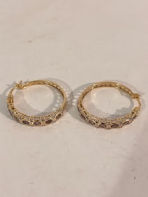 Vintage  Sterling Silver hoop Earrings