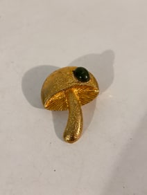 Vintage Gold tone Mushroom Brooch