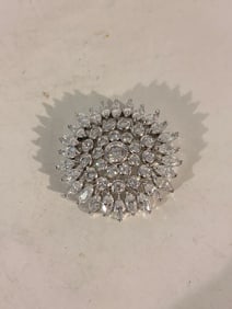 Vintage Sterling Silver floral Brooch