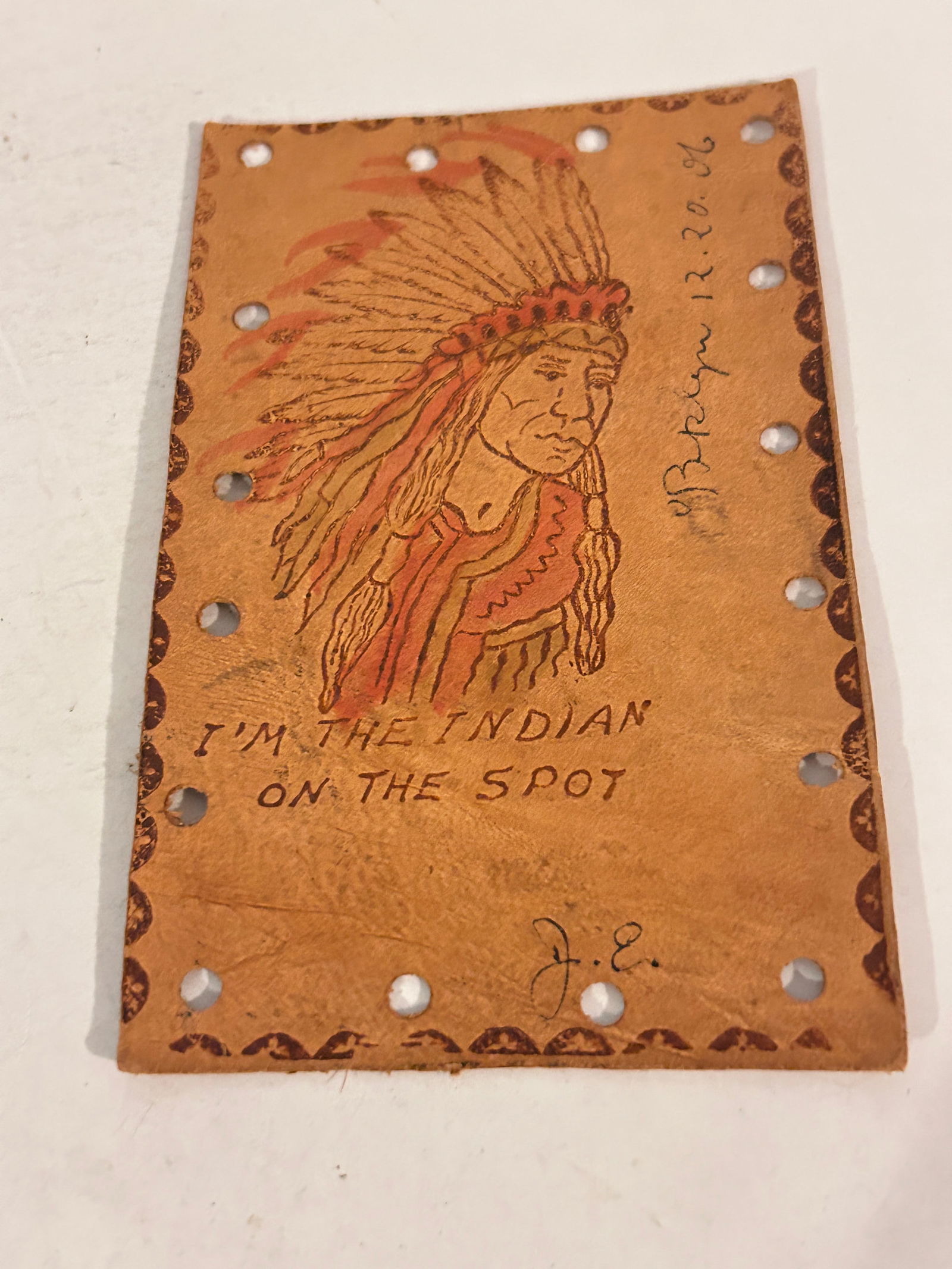 Vintage Leather Post Card (1 of 4)