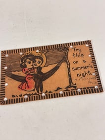 Vintage Leather Post Card