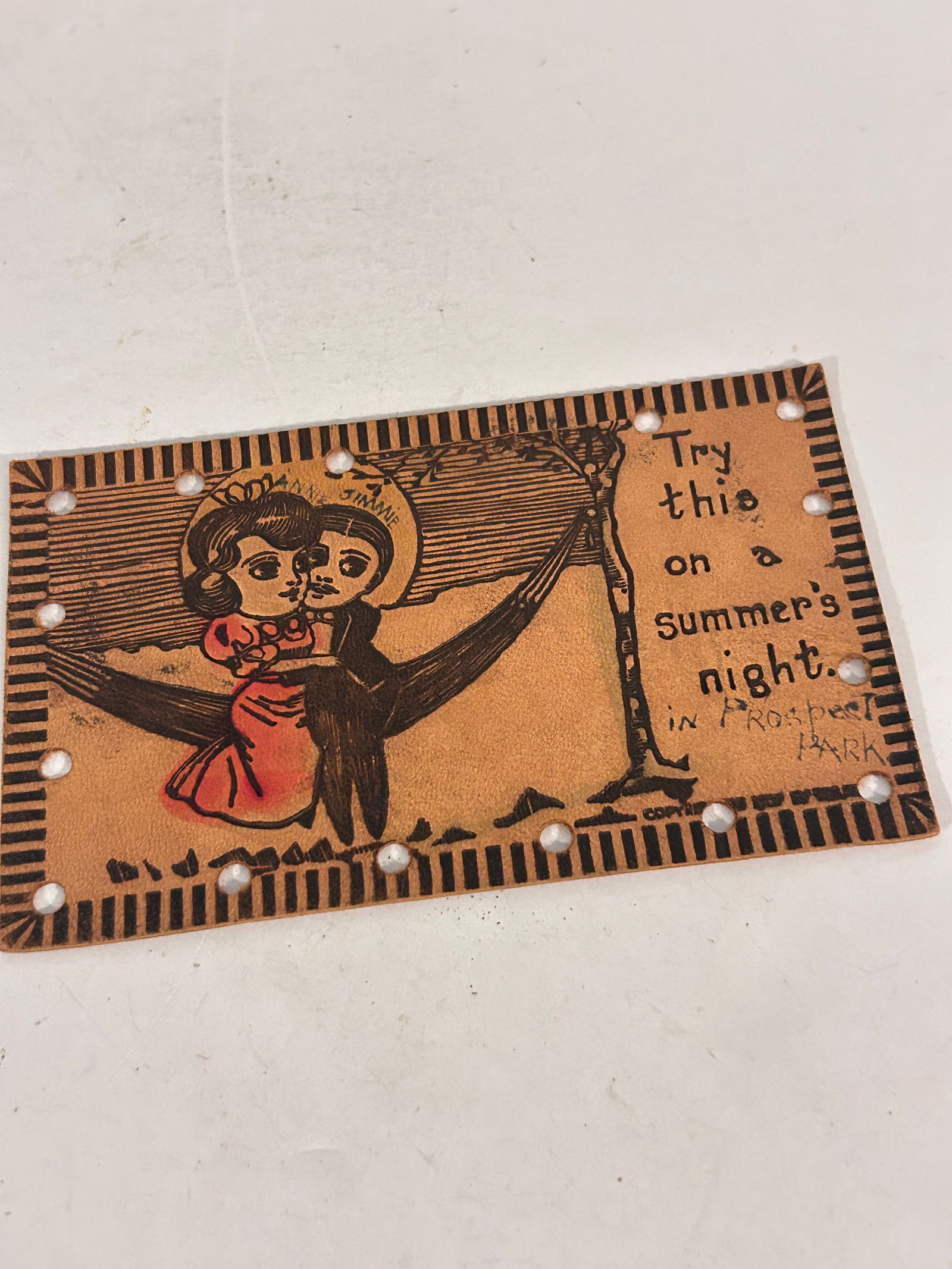 Vintage Leather Post Card (1 of 3)