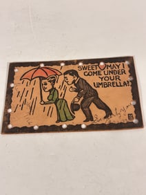 Vintage Leather Post Card