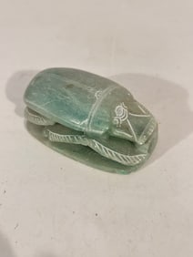 Antique Vintage Egyptian Scarab Beetle Carved Soapstone