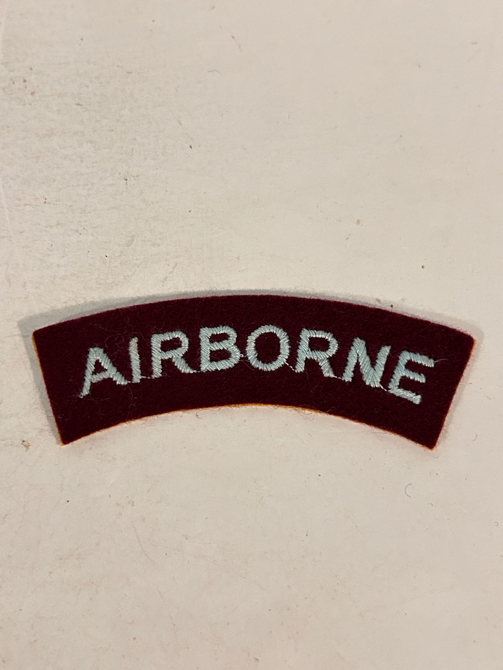 WW2 British Army Airborne curved tabs  UK England Parachute patch (1 of 3)