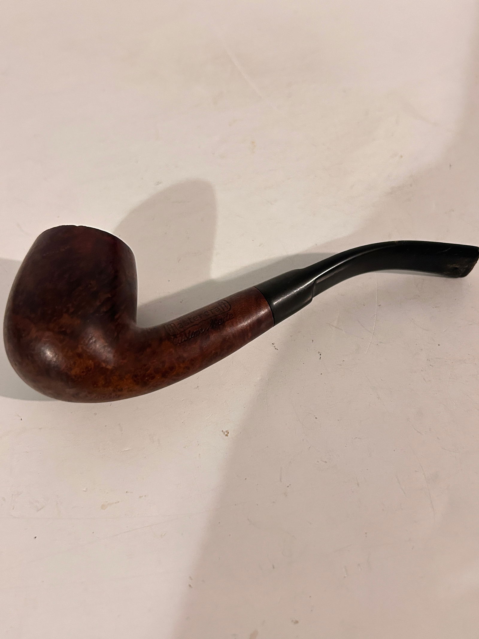 Vintage Mastercraft Custom De Luxe Imported Briar Pipe Made In France (1 of 5)