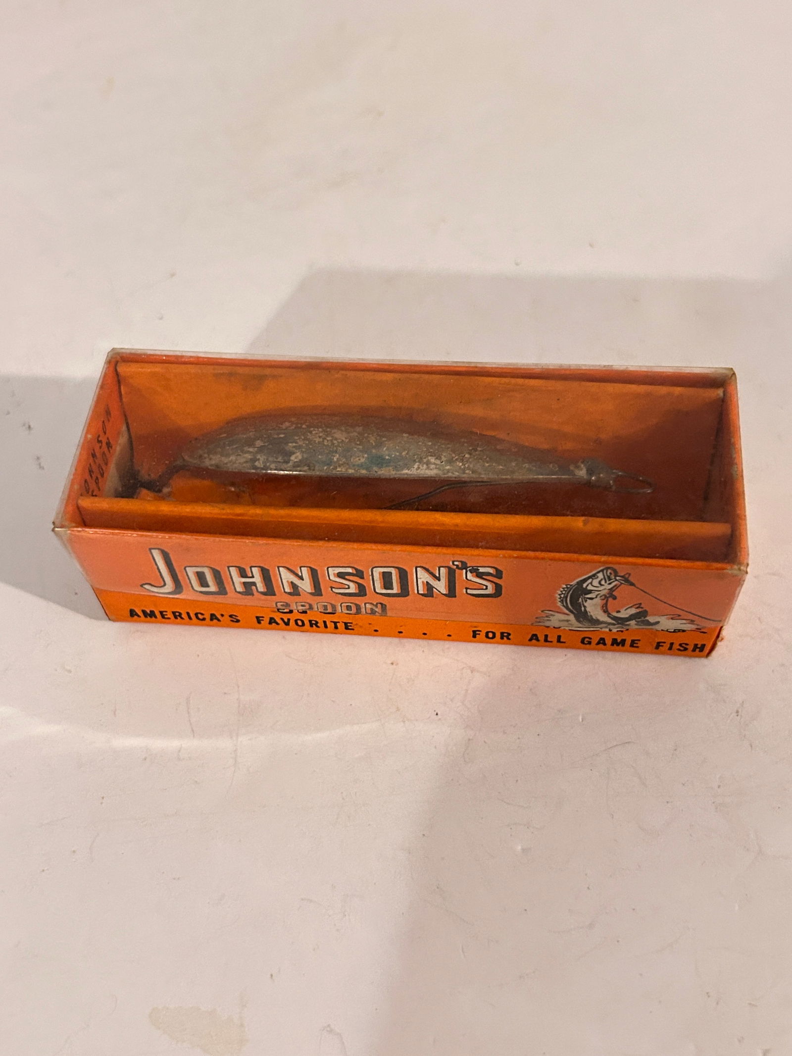 Vintage Louis Johnson Silver Spoon fishing lure Silver Minnow # 1210 (1 of 4)