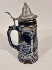 Vintage large Heavy DBGM 11'' Beer Stein Made In Germany