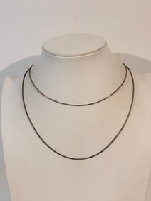 Vintage Sterling Silver Necklace 34"