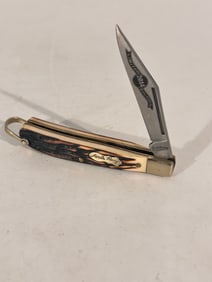 Schrade + USA 12UH Uncle Henry Staglon Roadie Pen Knife with Bale