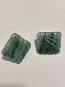 Vintage Tested Jadeite Fashion Pierced Earrings