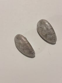 Vintage Monet Silver Tone Fashion Earrings
