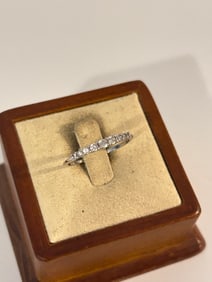Vintage Sterling Silver CZ Ring SZ 10