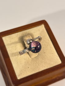 Vintage Sterling Silver Modernist Ring SZ 8