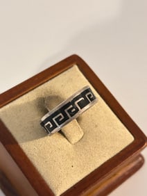 Vintage Sterling Silver Mexico Band Ring SZ 9