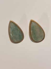 Vintage tested jade Fashion Earrings