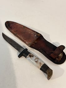 Vintage German Germany Rheingold Hunting Knife w/ Sheath