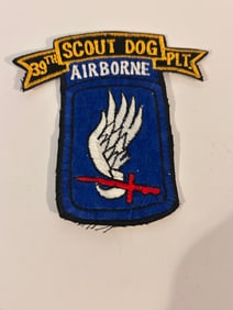 Patch , 39TH Platoon , SCOUT DOG , Airborne Vietnam Patch