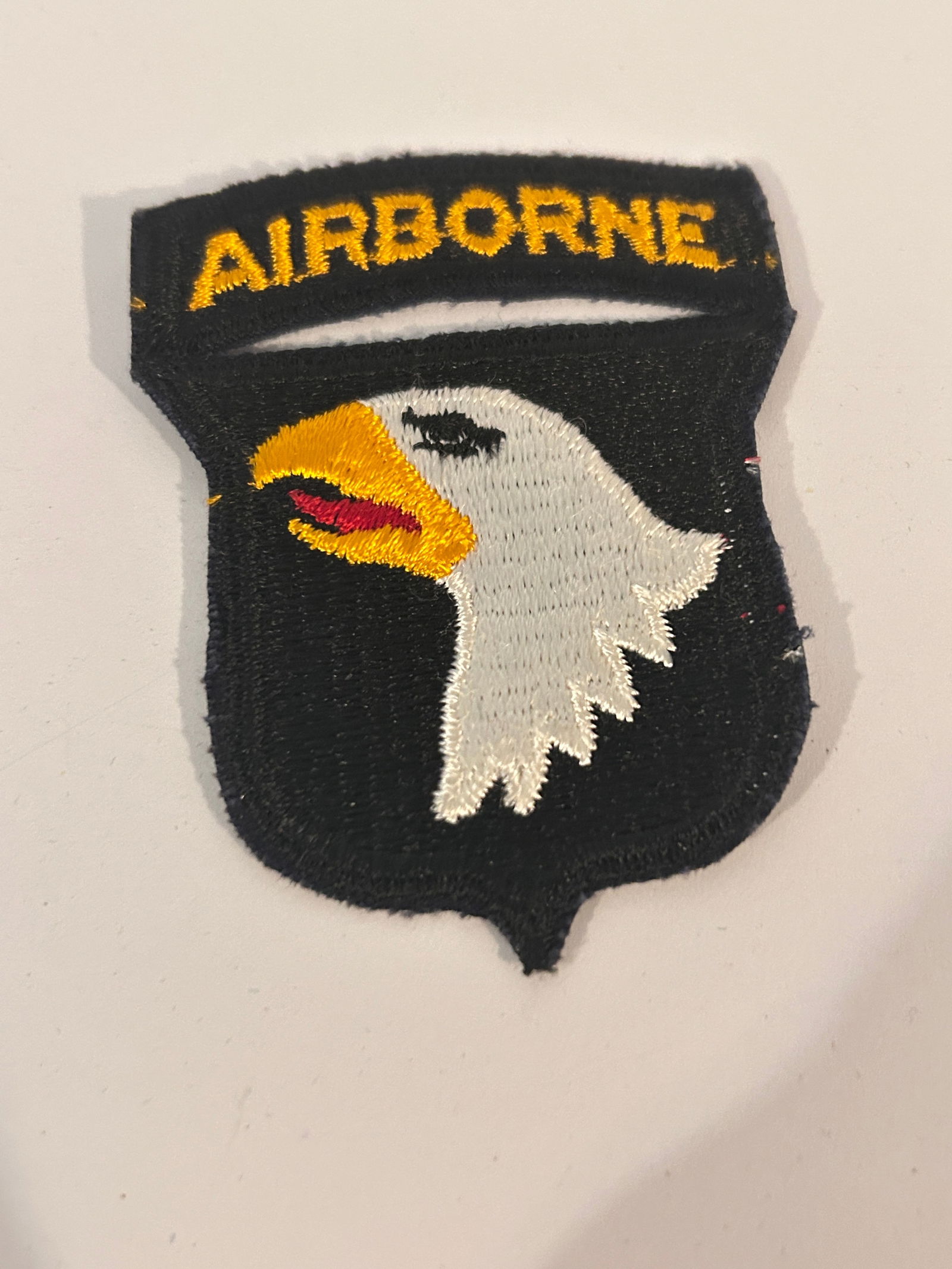 VINTAGE MILITARY Patch Airborne Eagle Embroidered USA America War Veteran (1 of 3)