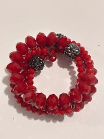 Vintage Heidi Daus Style bead Bracelet stretch