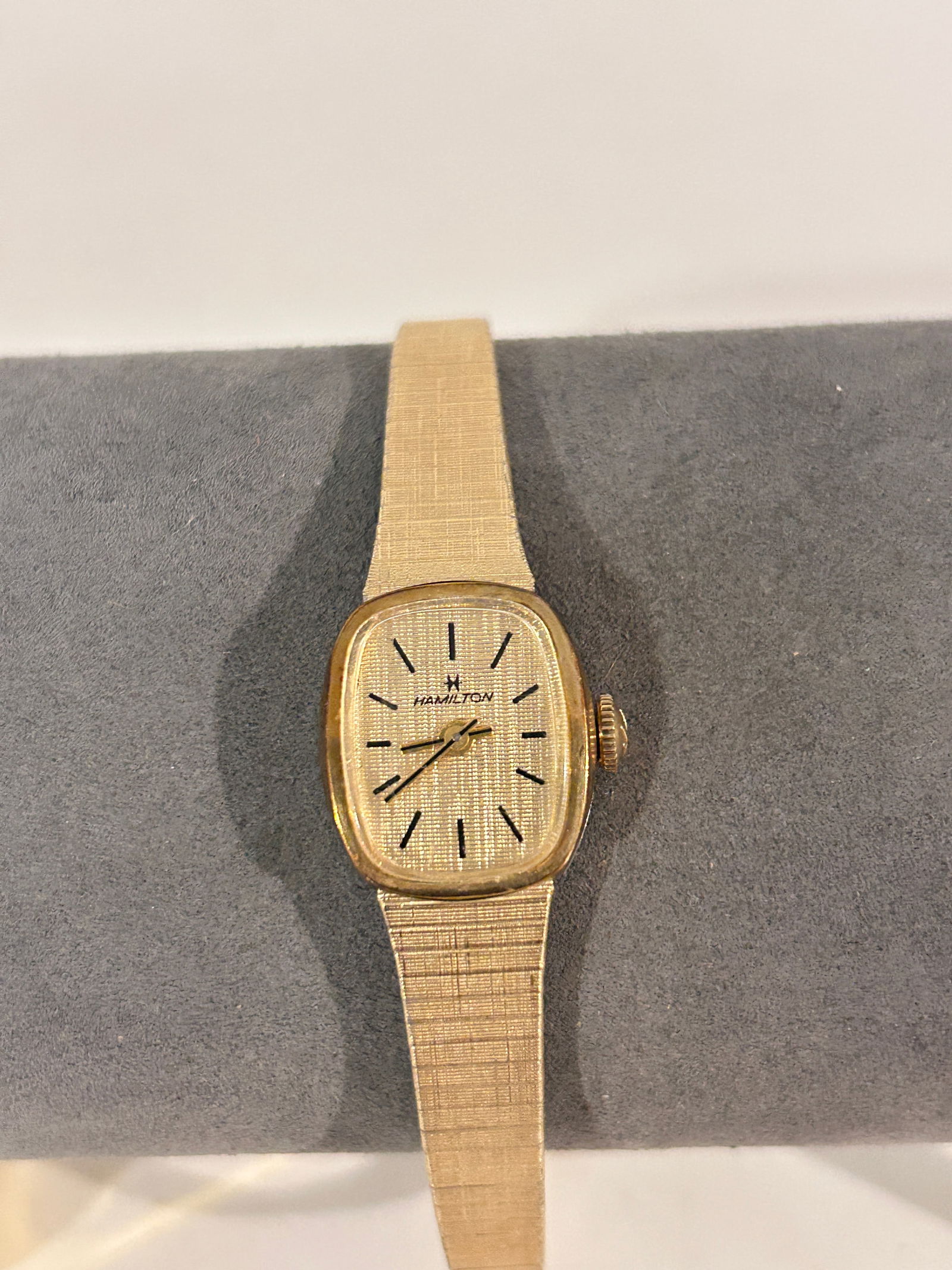 Hamilton Gold Tone Women's Mech Working Watch: Hamilton Gold Tone Women's Mech Working Watch Please view all photos as they are part of the description and condition of this Item, Feel free to contact me with questions or picture requests! Used It