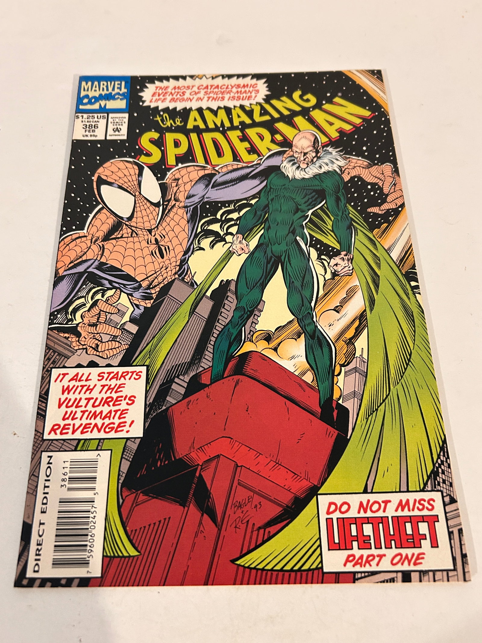 Vintage Comic Book Amazing Spider-Man # 386: Vintage Comic Book Amazing Spider-Man # 386 Please view all photos as they are part of the description and condition of this Item, Feel free to contact me with questions or picture requests! Used Item