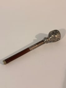 Victorian Style Cane's Handle German Silver for Ladies Walking Stick 7 1/2"