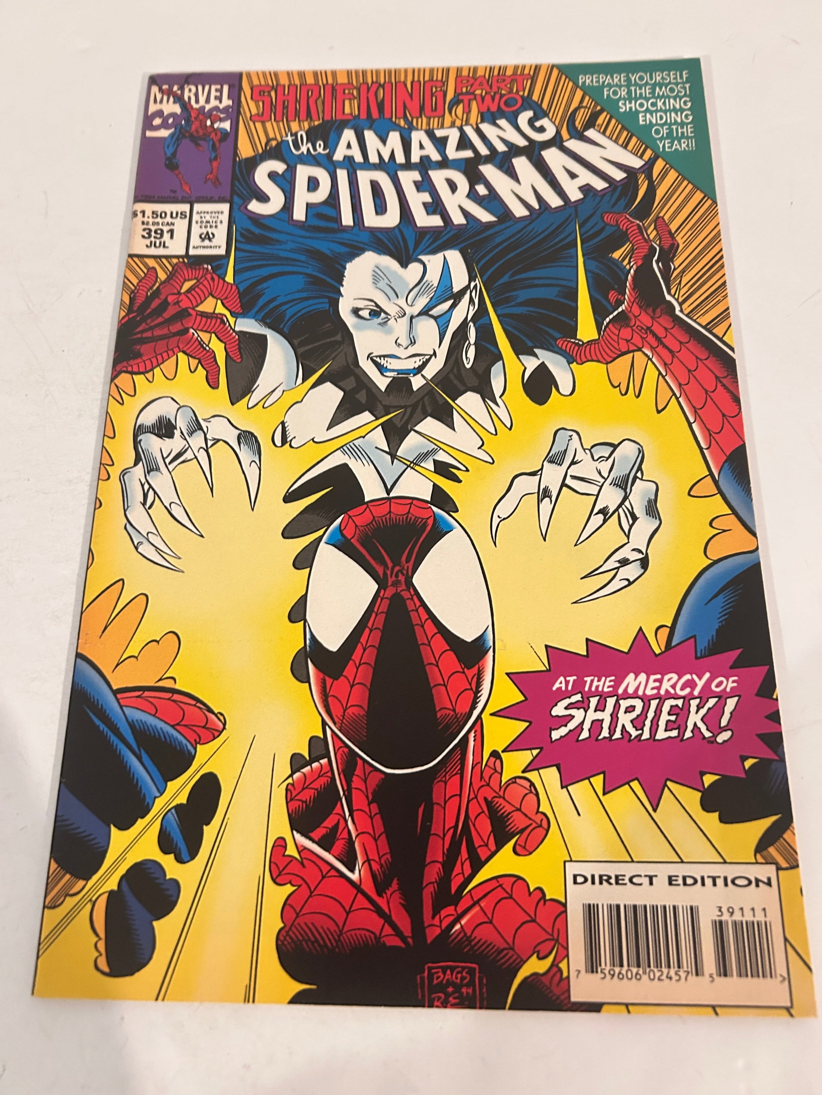 Vintage Comic Book The Amazing Spider-Man # 391: Vintage Comic Book The Amazing Spider-Man # 391 Please view all photos as they are part of the description and condition of this Item, Feel free to contact me with questions or picture requests! Used 