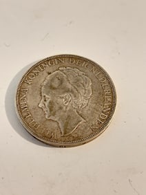 1929 Netherlands 1 Gulden Silver Coin (10 Grams