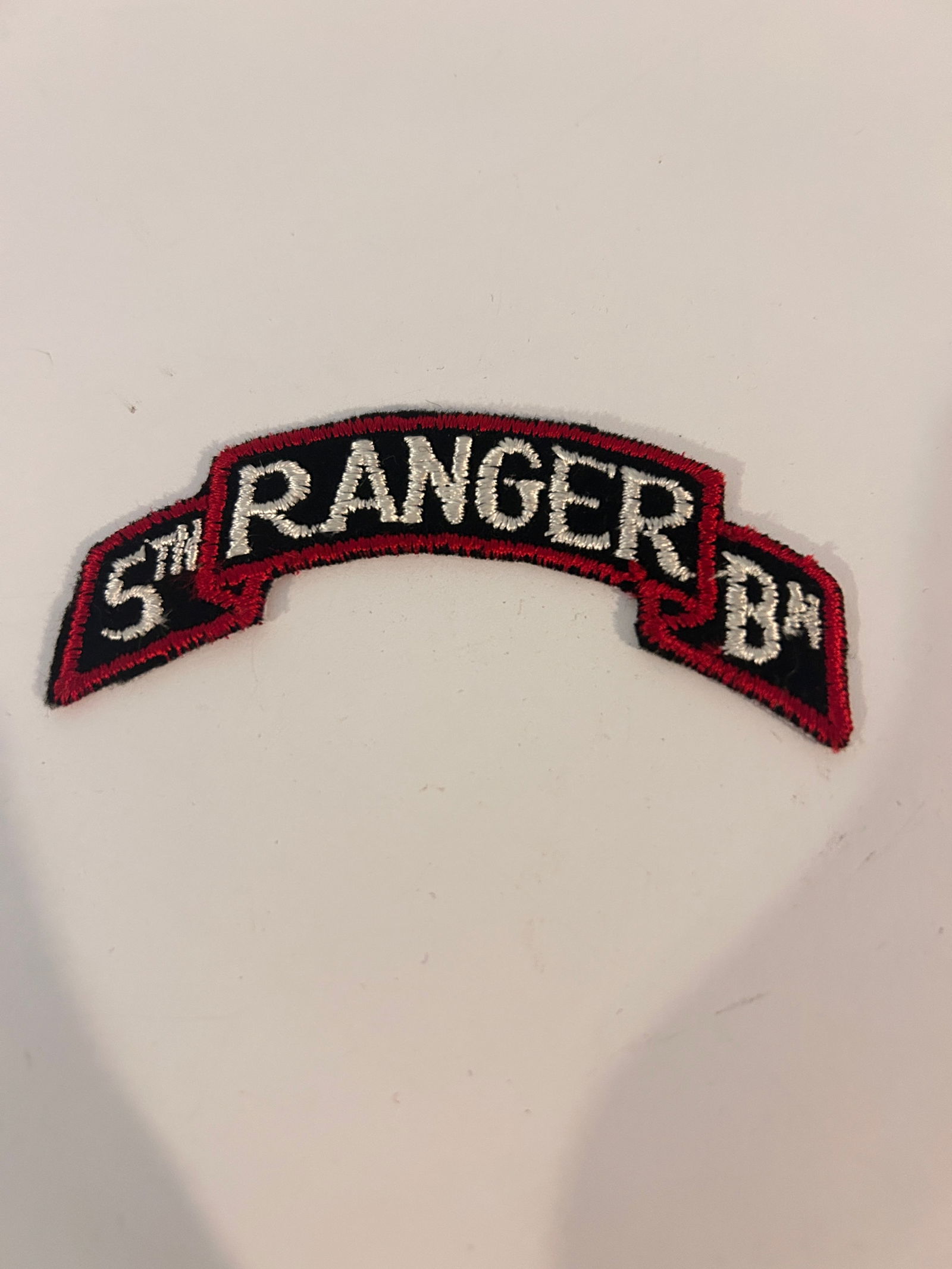 WW2 US Army 5th Ranger Battalion SSI Scroll Patch Embroidered (1 of 3)