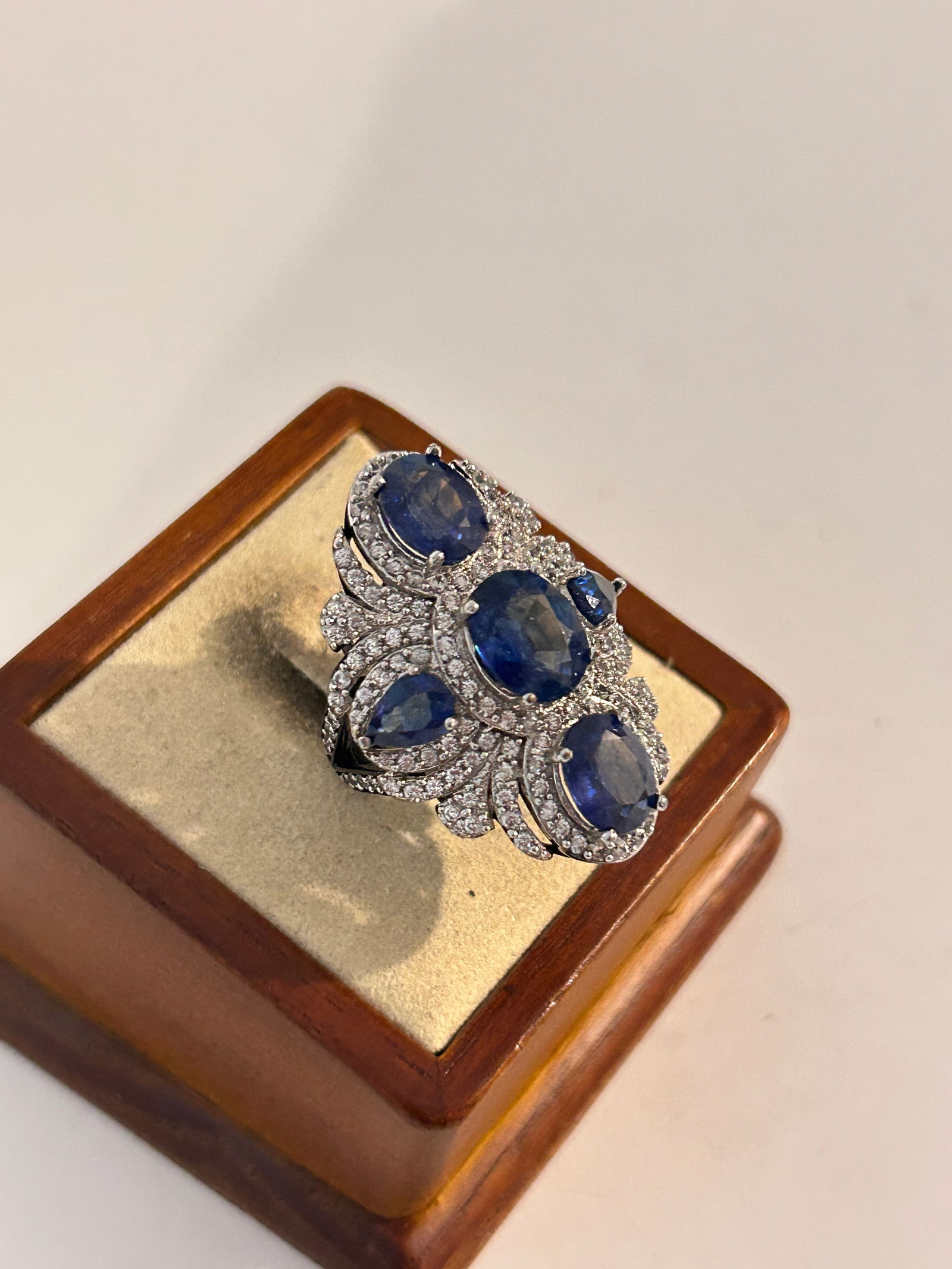 Vintage Sterling Silver Tested Moissanite Ring Sz 6 (1 of 5)