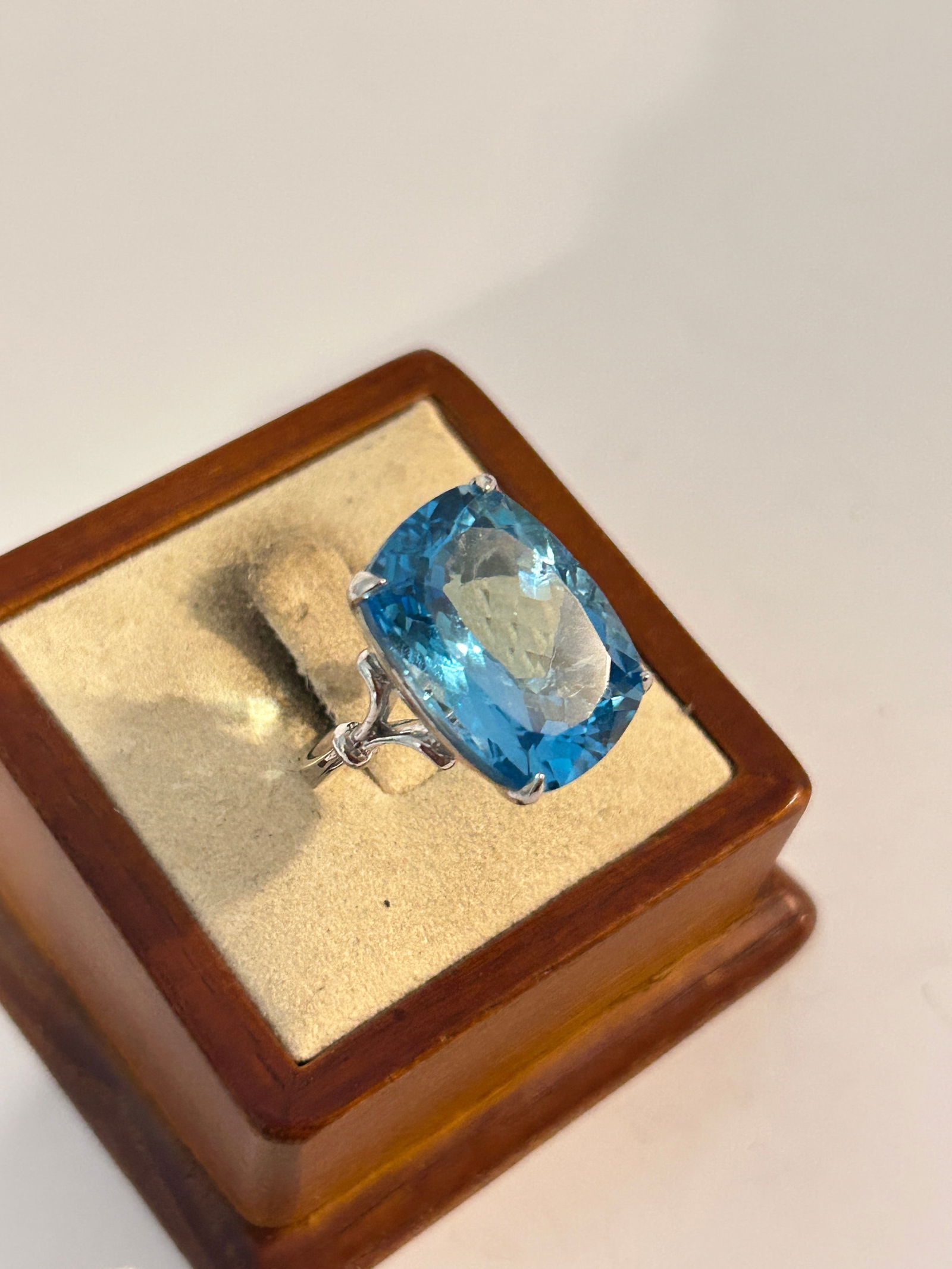 Vintage Sterling Silver Tested Sapphire Blue Ring Sz 6 (1 of 5)