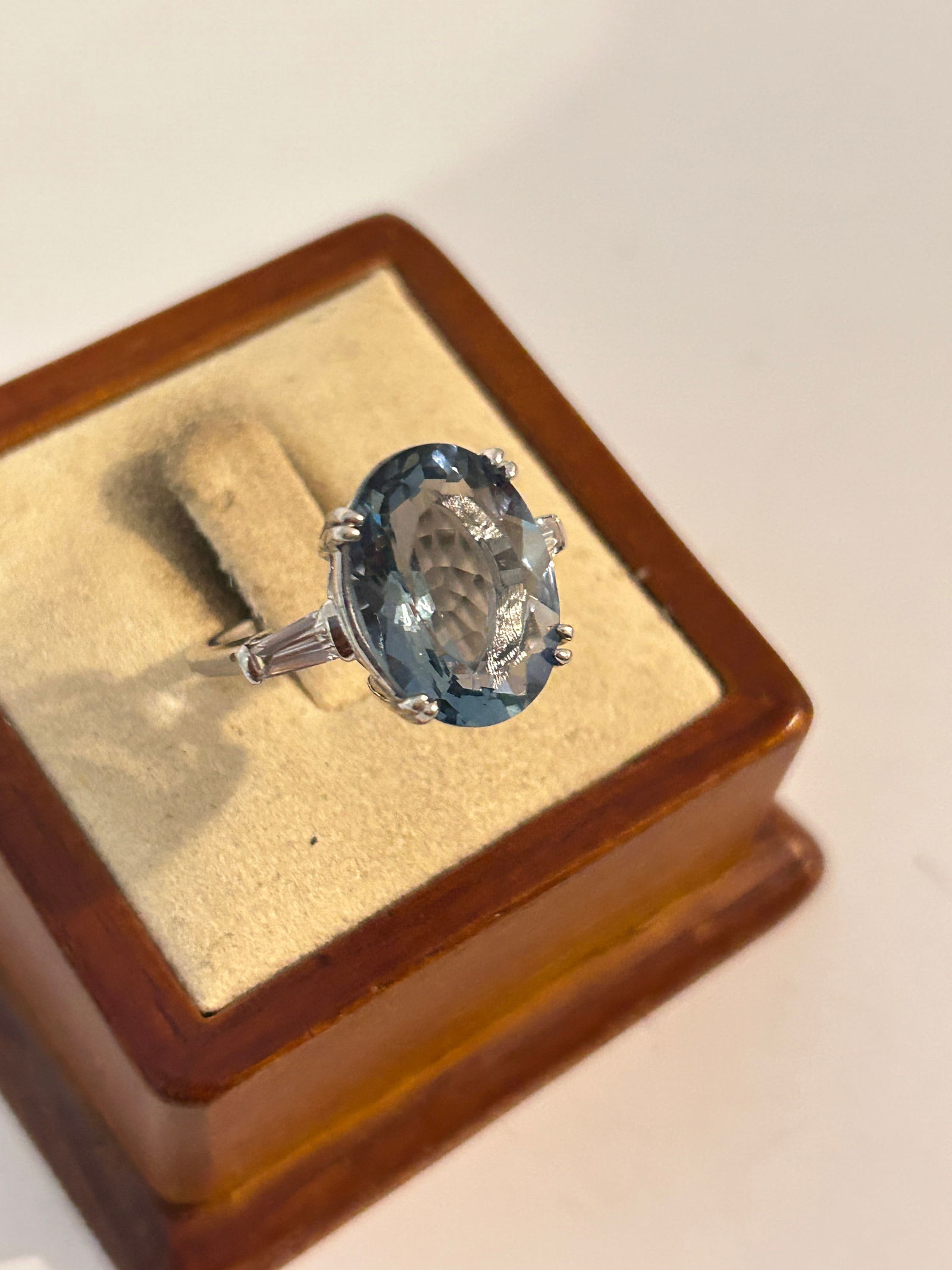 Vintage Sterling Silver Tested Topaz Ring Sz 7 (1 of 5)