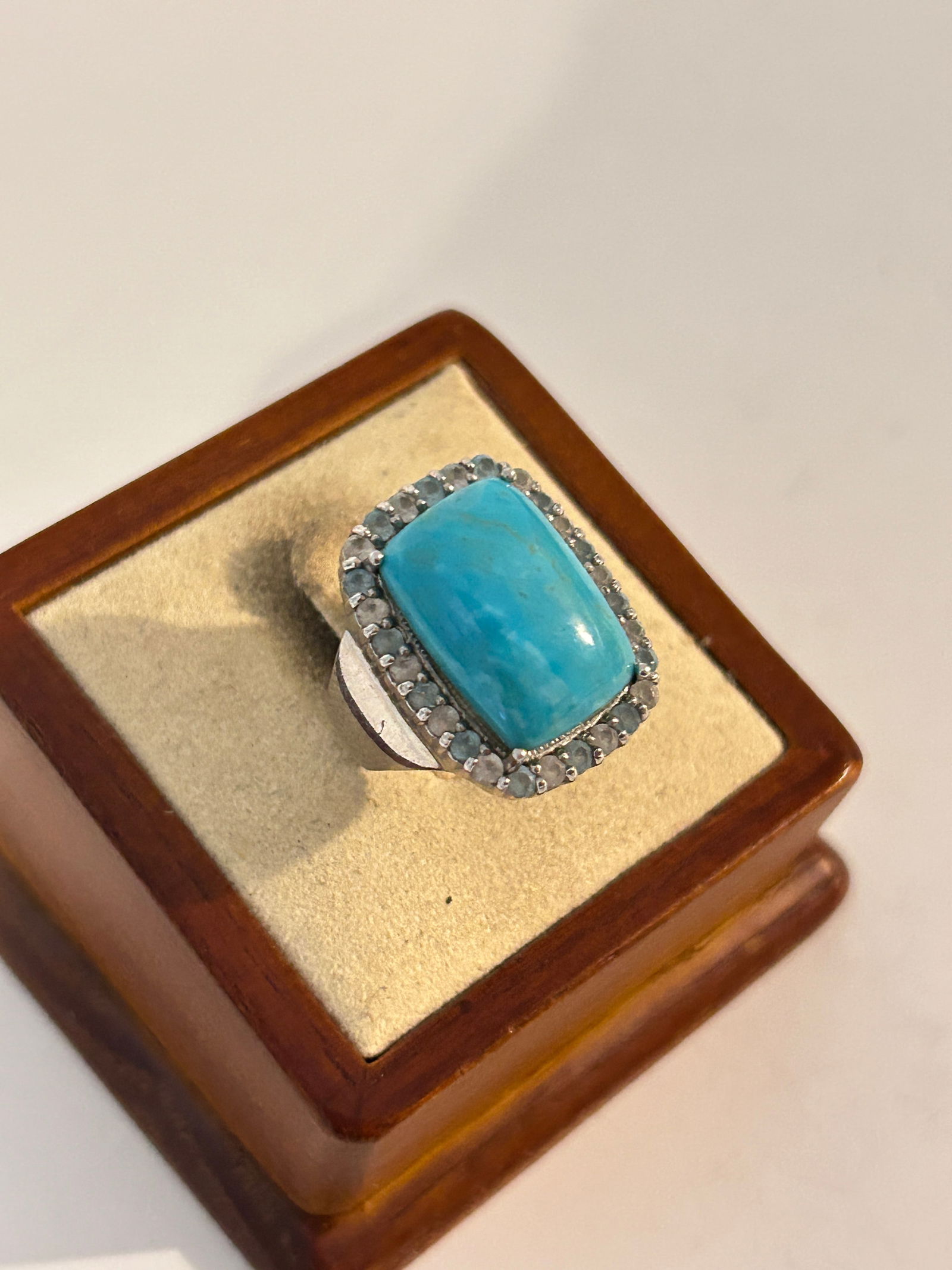 Chapal Zenray Beautiful Sterling Silver Turquoise Ring Sz 7 (1 of 5)