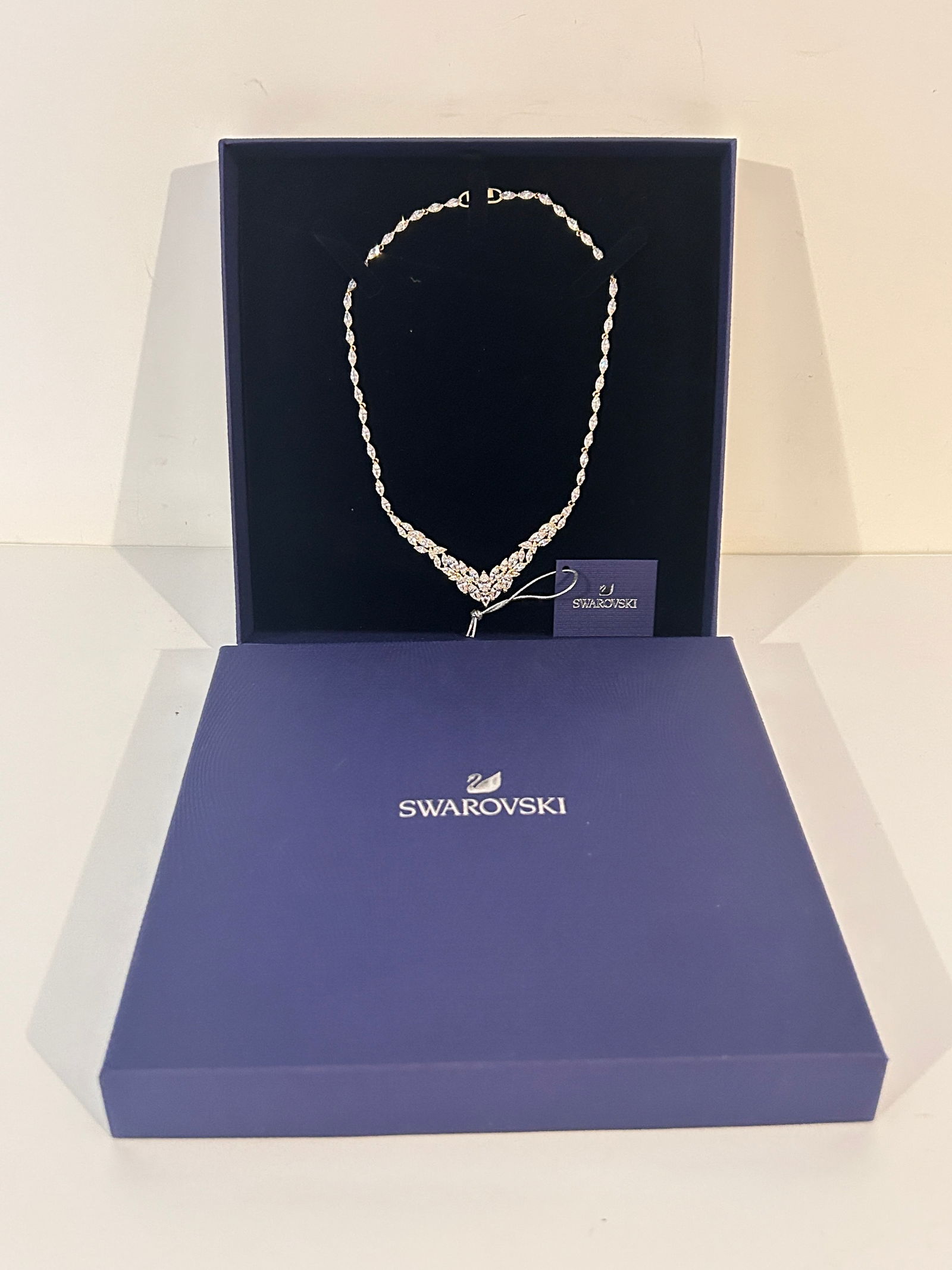 Vintage signed Swarovski Necklace New In Box 17" (1 of 5)