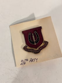 US Army 26th Field Artillery Battalion DUI Clutch Back Pin No Makers Mark