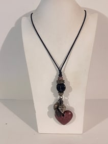 Vintage heart Necklace 32"