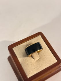 Vintage enamel Japan Costume Ring Sz 7