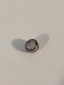 Pandora Sterling pavé ball charm with clear cubic zirconia