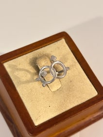 Vintage Sterling Silver Modernist Ring SZ 6